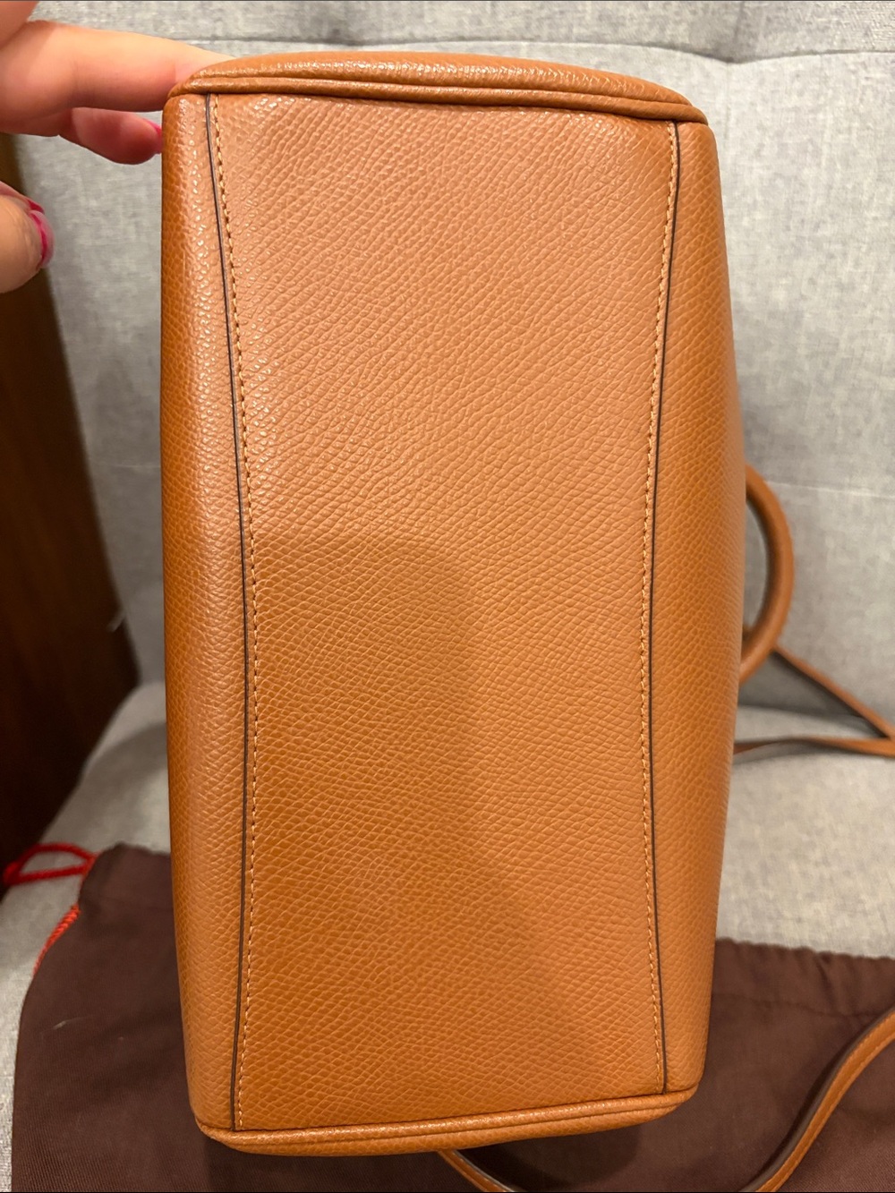 Coach Bennett Tan Leather mini Satchel Bag crossbody saddle brown - Picture 9 of 16